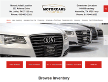 Tablet Screenshot of motorcarsofnashville.com